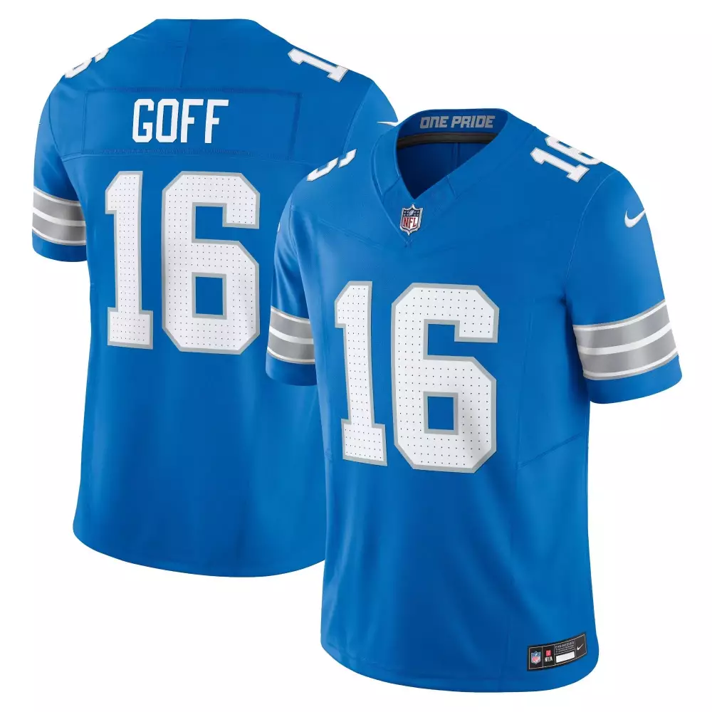 jared goff 16 detroit lions 2024 black all stitched jersey with name patch for men