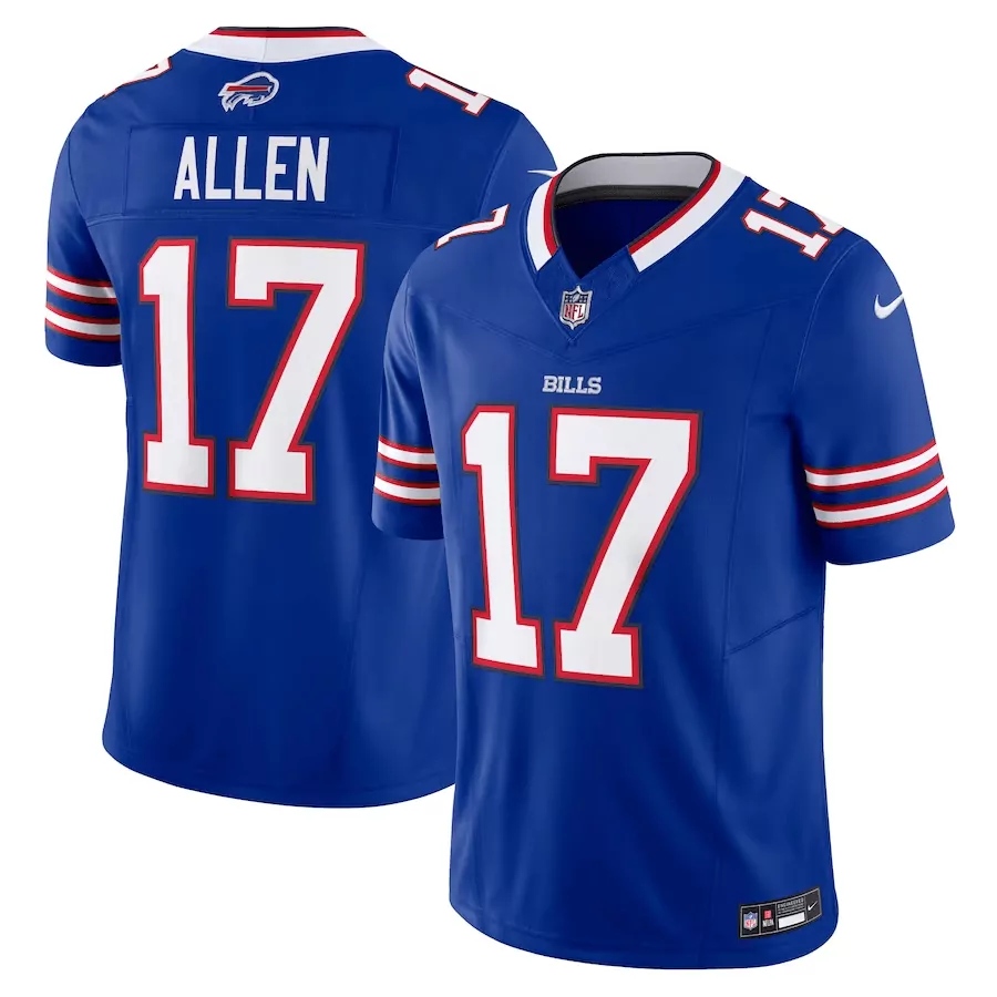 Josh Allen 17 Buffalo Bills Blue Jersey | 2023 All Stitched Vapor Style | Perfect for Game Day | For Men, Women & Youth