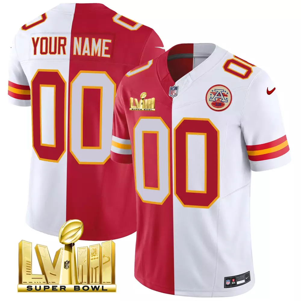 Kansas City Chiefs Custom Red Jersey 2023 | All Stitched Name Patch for Super Bowl LVIII | For Men, Women & Youth