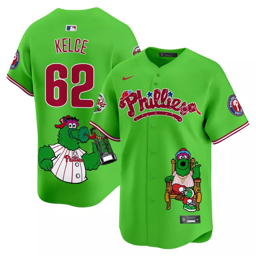 kelce 62 stitched cream phillies jersey unisex 2023 name patch style