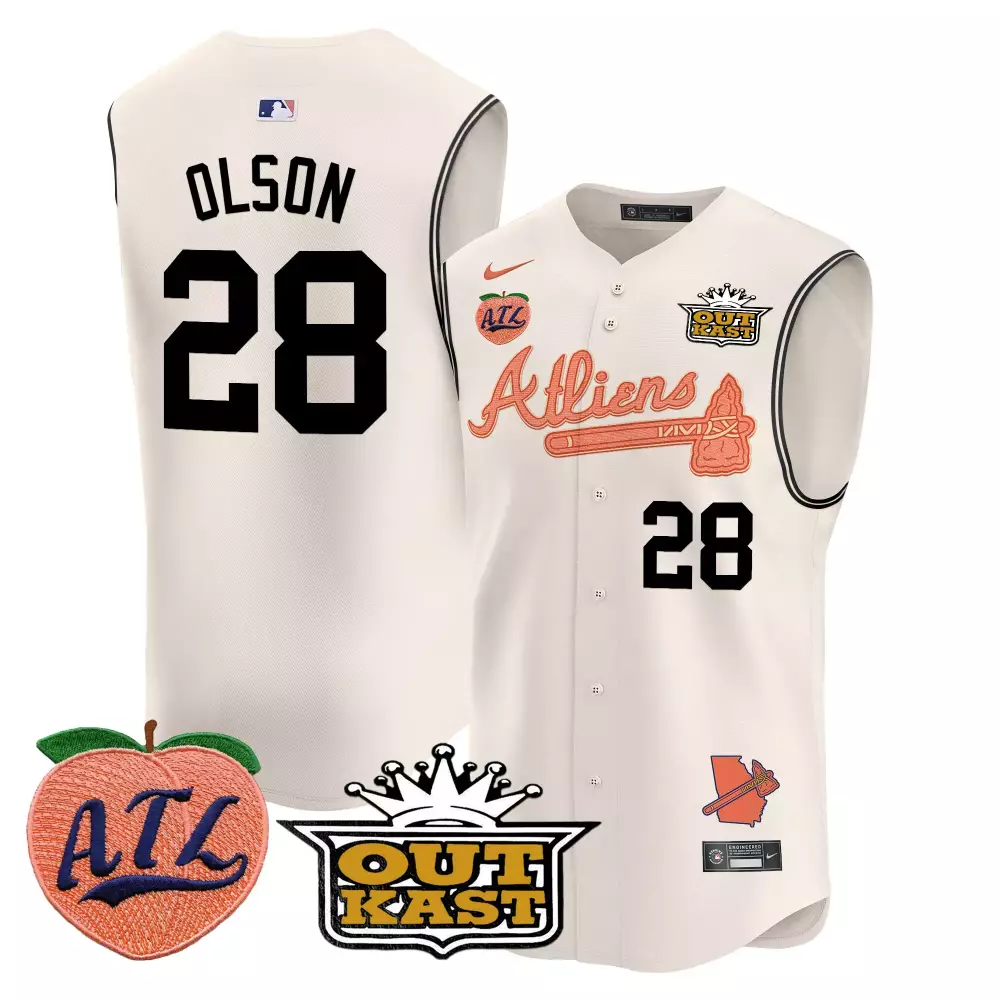 matt olson 28 atlanta braves black stitched jersey name patch 2023 men s style