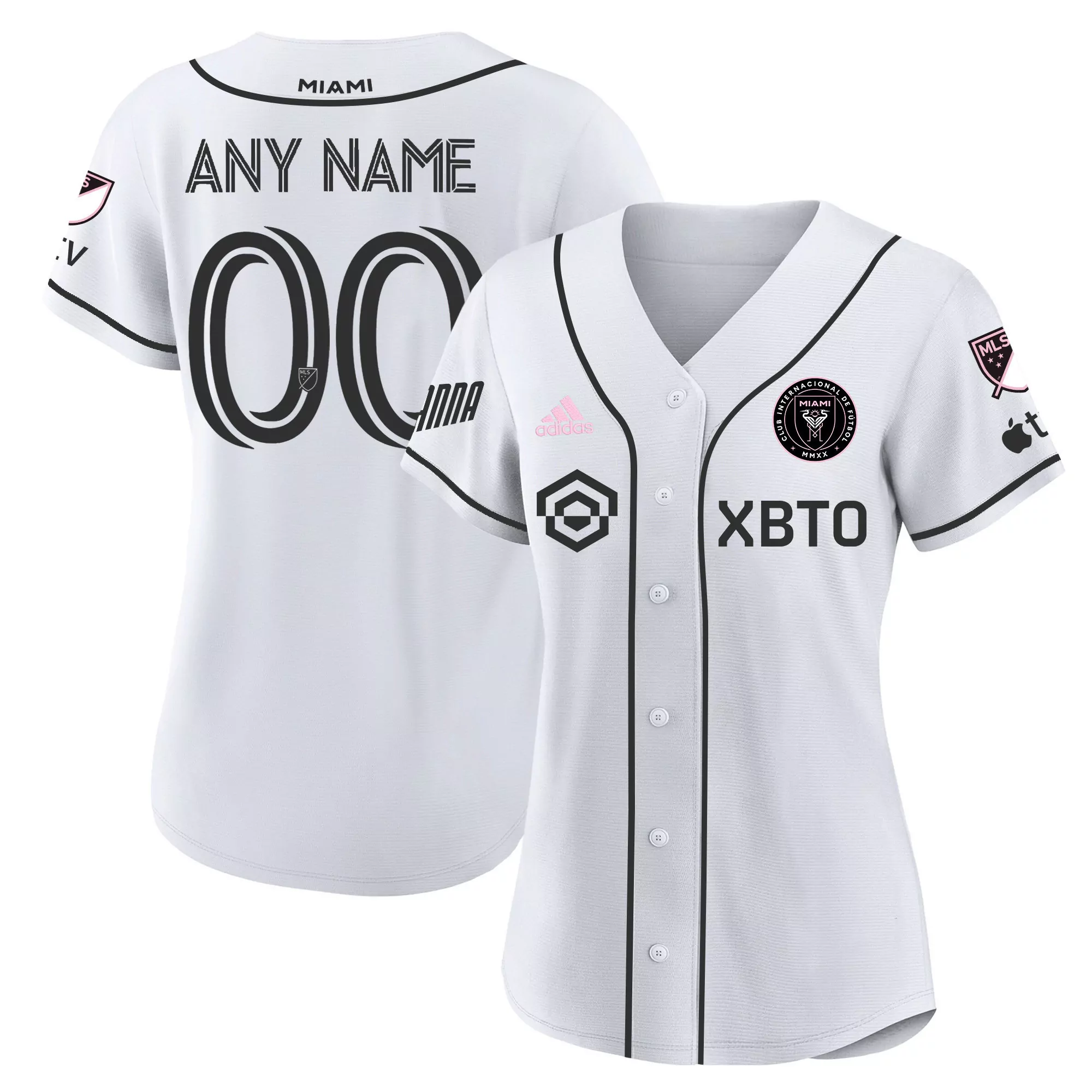 miami white all stitched custom jersey any name 00 women s style name patch 2023