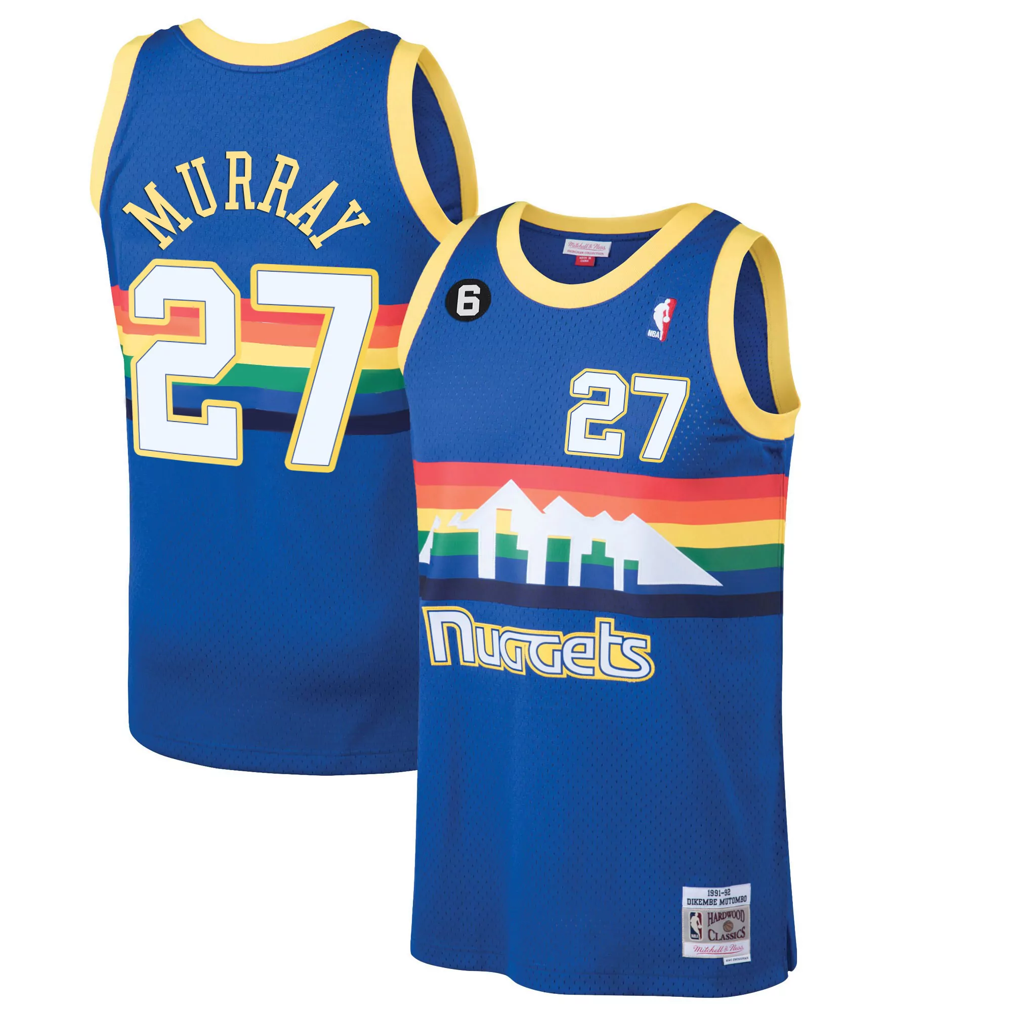 murray 27 denver nuggets 2023 women s black all stitched vapor jersey finals patch