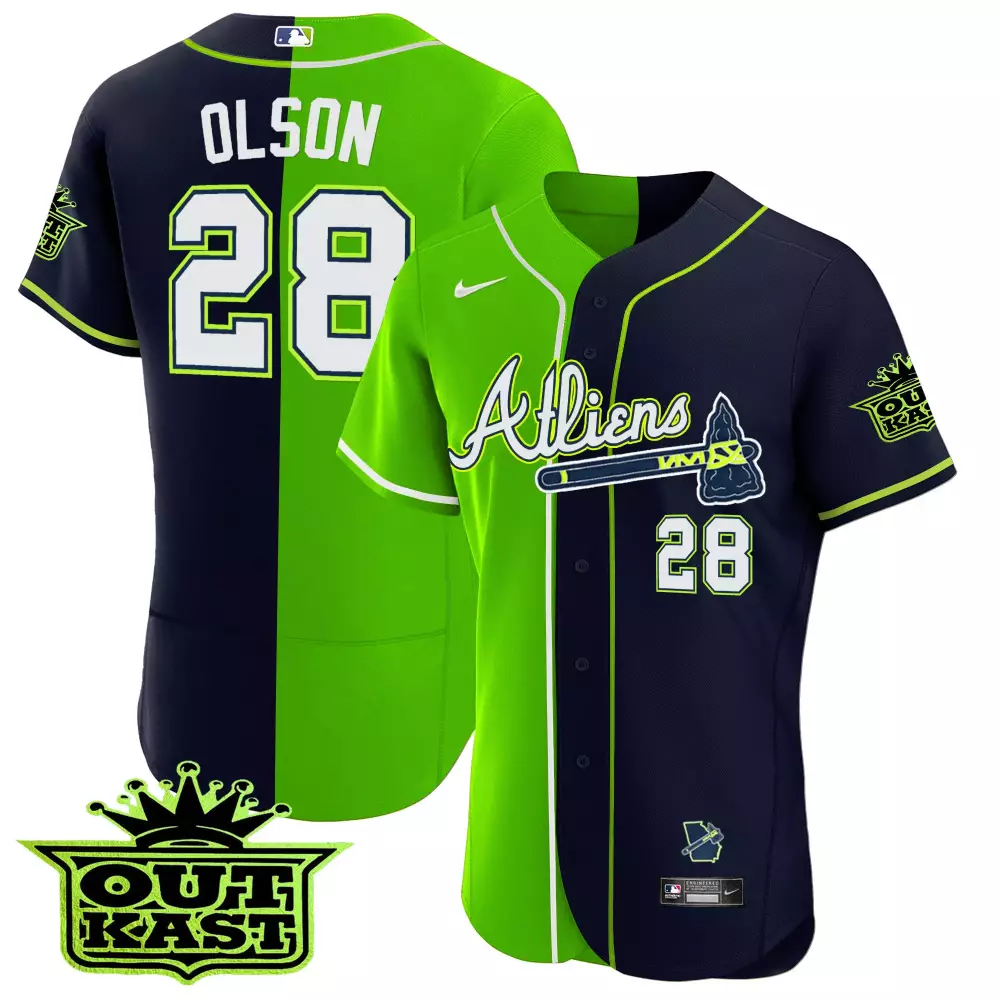 olson 28 atlanta braves cream women s stitched jersey name patch 2023