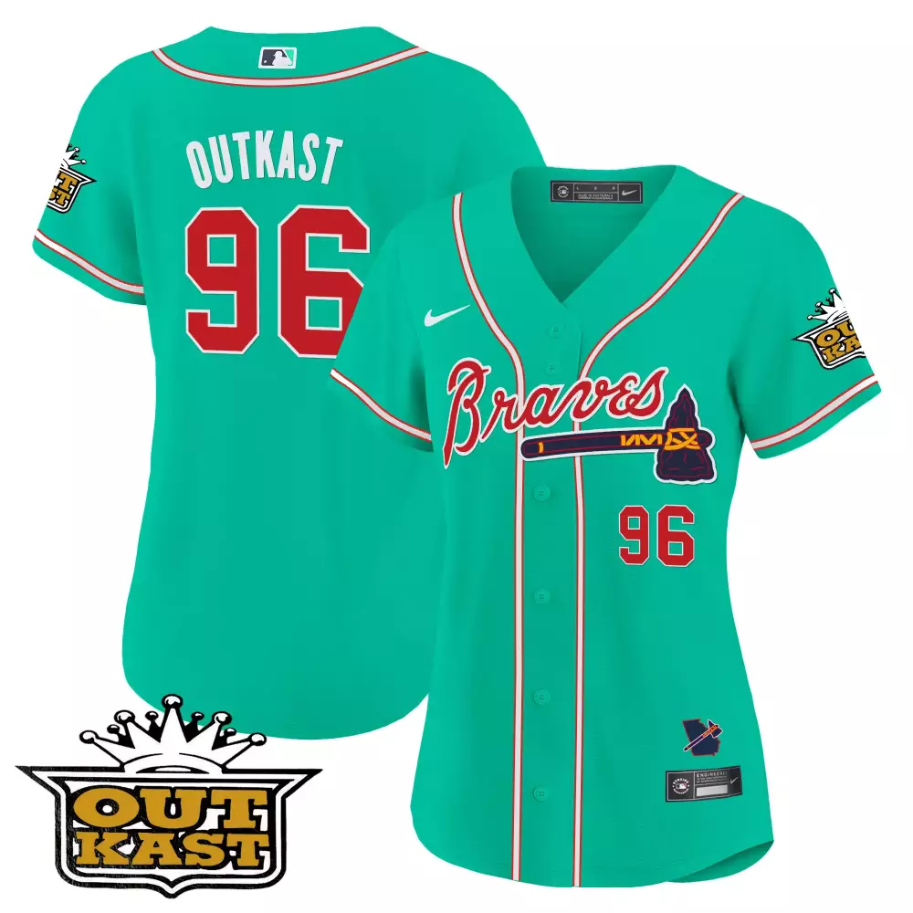 Outkast 96 Atlanta Braves Stitched Vapor Jersey | White Edition 2023 | Embroidered Fan Gear | For Men, Women & Youth