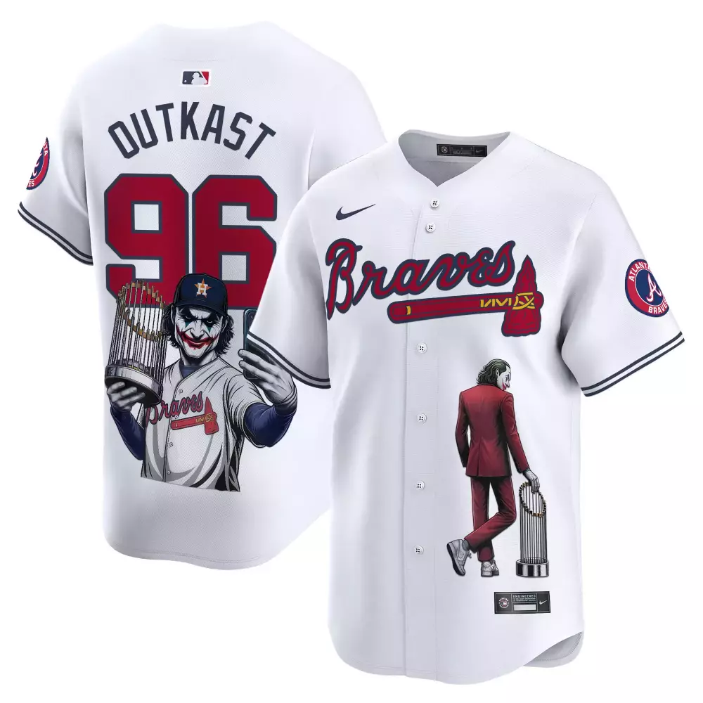 outkast 96 atlanta braves white stitched jersey men s style name patch 2023
