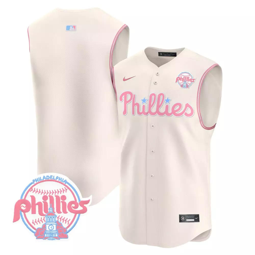 phillies cream all stitched unisex sleeveless jersey name patch 2023