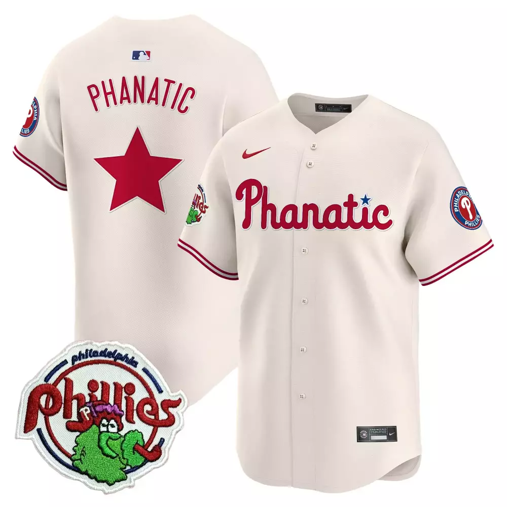 philly phanatic men s cream all stitched name patch jersey 2023