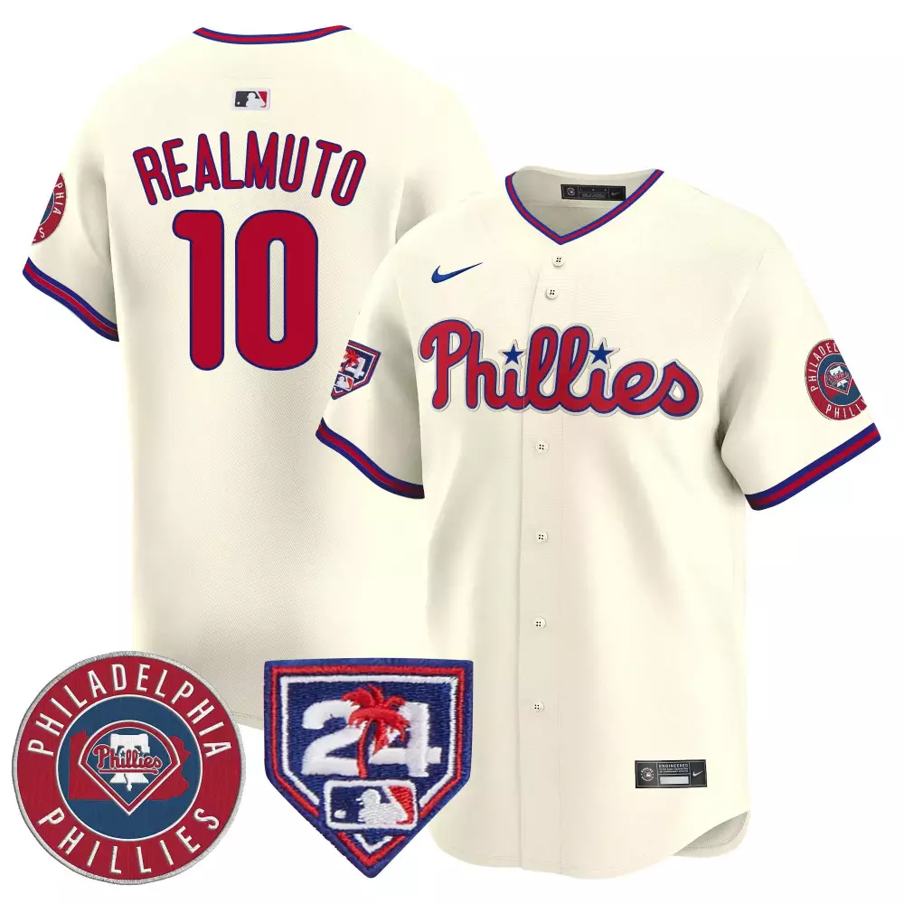 realmuto 10 phillies 2024 spring training cream jersey all stitched men s name patch
