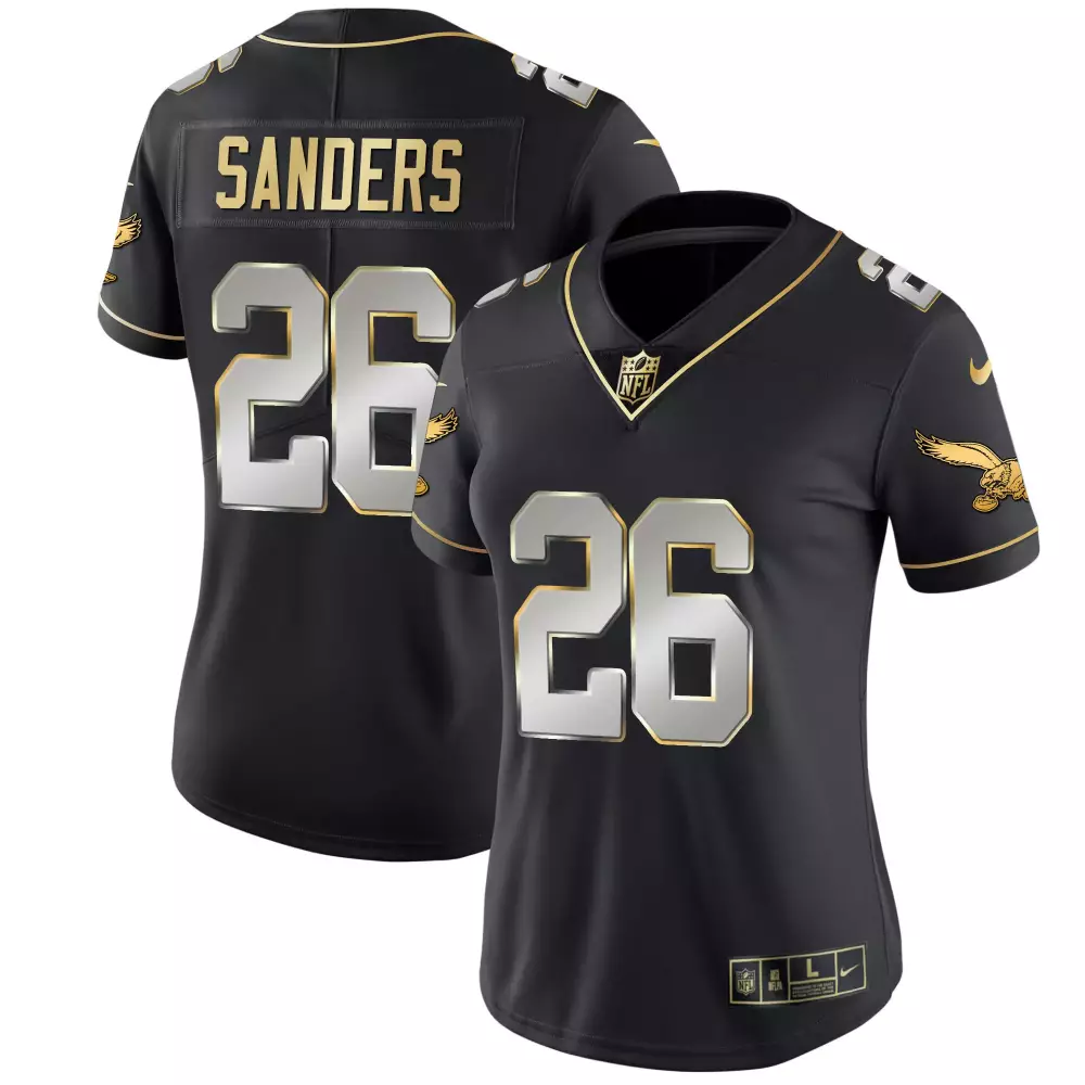 Sanders 26 Women’s Black Limited Stitched Jersey | Name Patch Philadelphia Eagles 2023 | Stylish Fan Gear for Eagles Supporters | For Men, Women & You