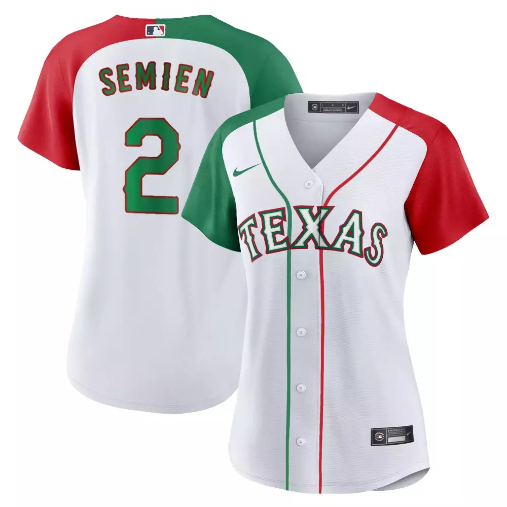 semien 2 texas rangers women s light blue all stitched jersey 2023 world series name patch