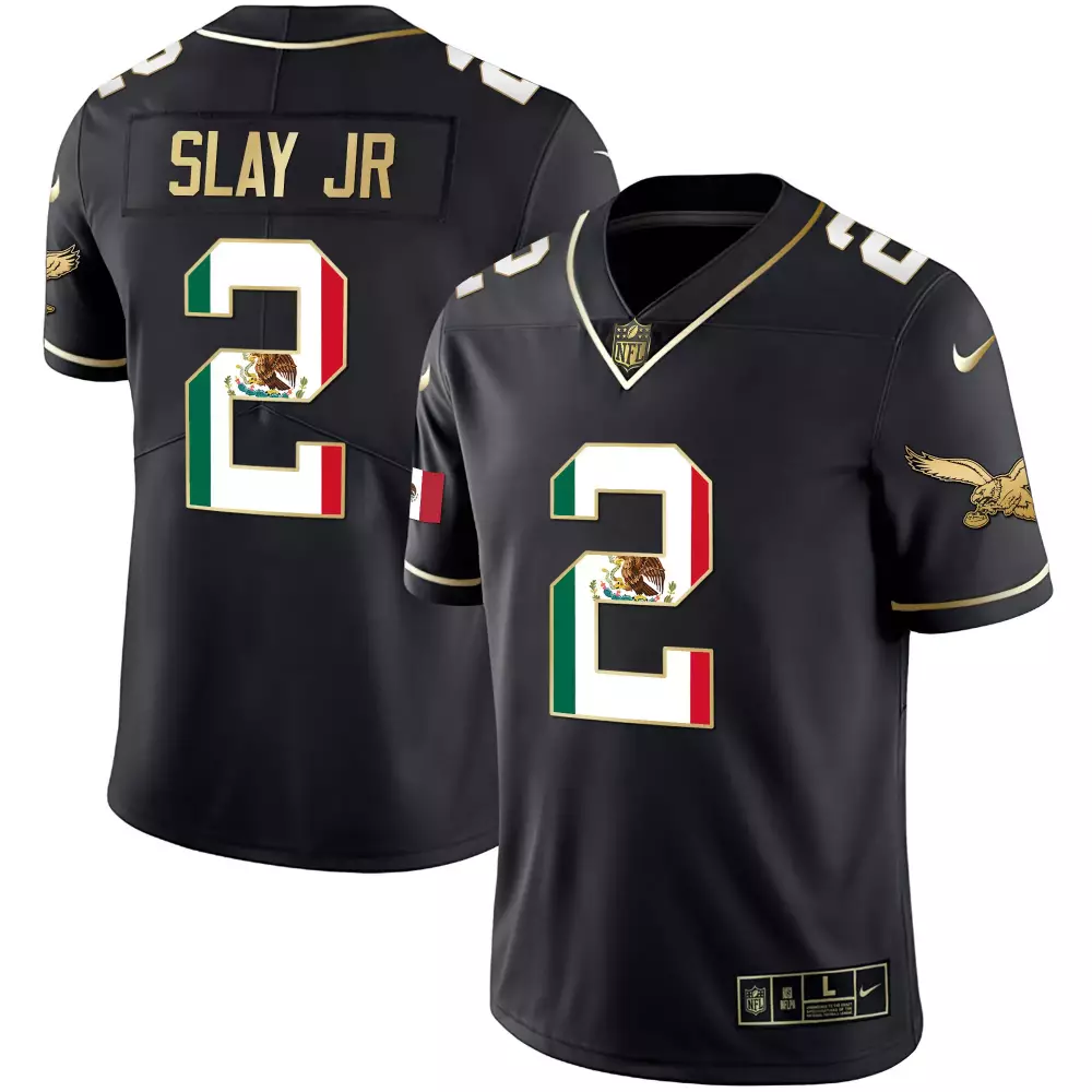 Slay Jr 2 Philadelphia Eagles Black Stitched Jersey | Name Patch for Men | 2023 Edition | For Men, Women & Youth