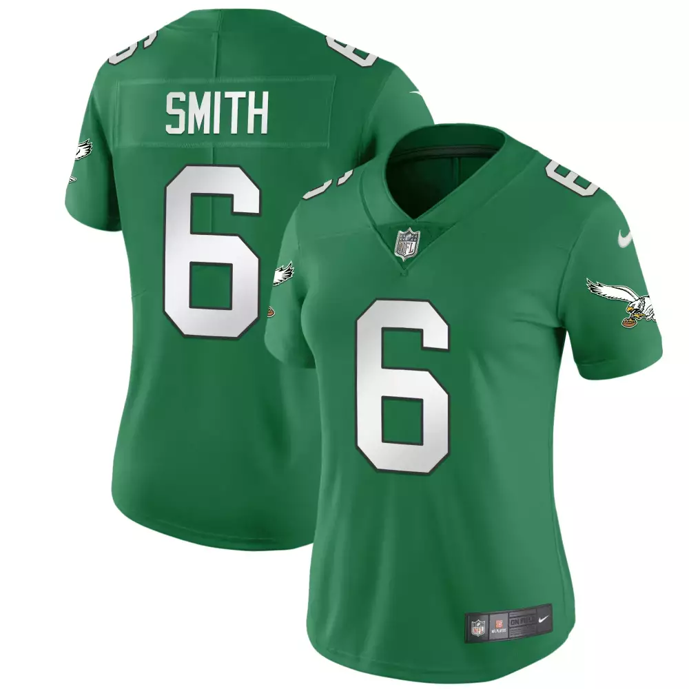 Smith 6 Philadelphia Eagles Green Women's Jersey | Name Patch 2023 | All Stitched Fan Gear for Women & Youth