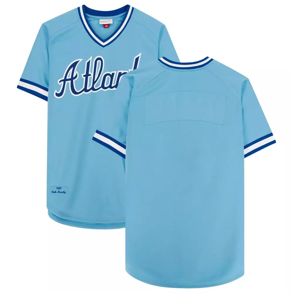 Spencer Strider 2023 Atlanta Braves Light Blue Stitched Jersey | Name Patch | Replica Fan Gear for Men, Women & Youth