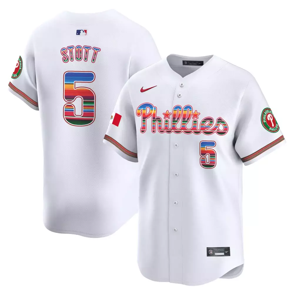 Stott 5 Philadelphia Phillies 2023 Vapor Jersey | Red Stitched Fan Gear | For Men, Women & Youth