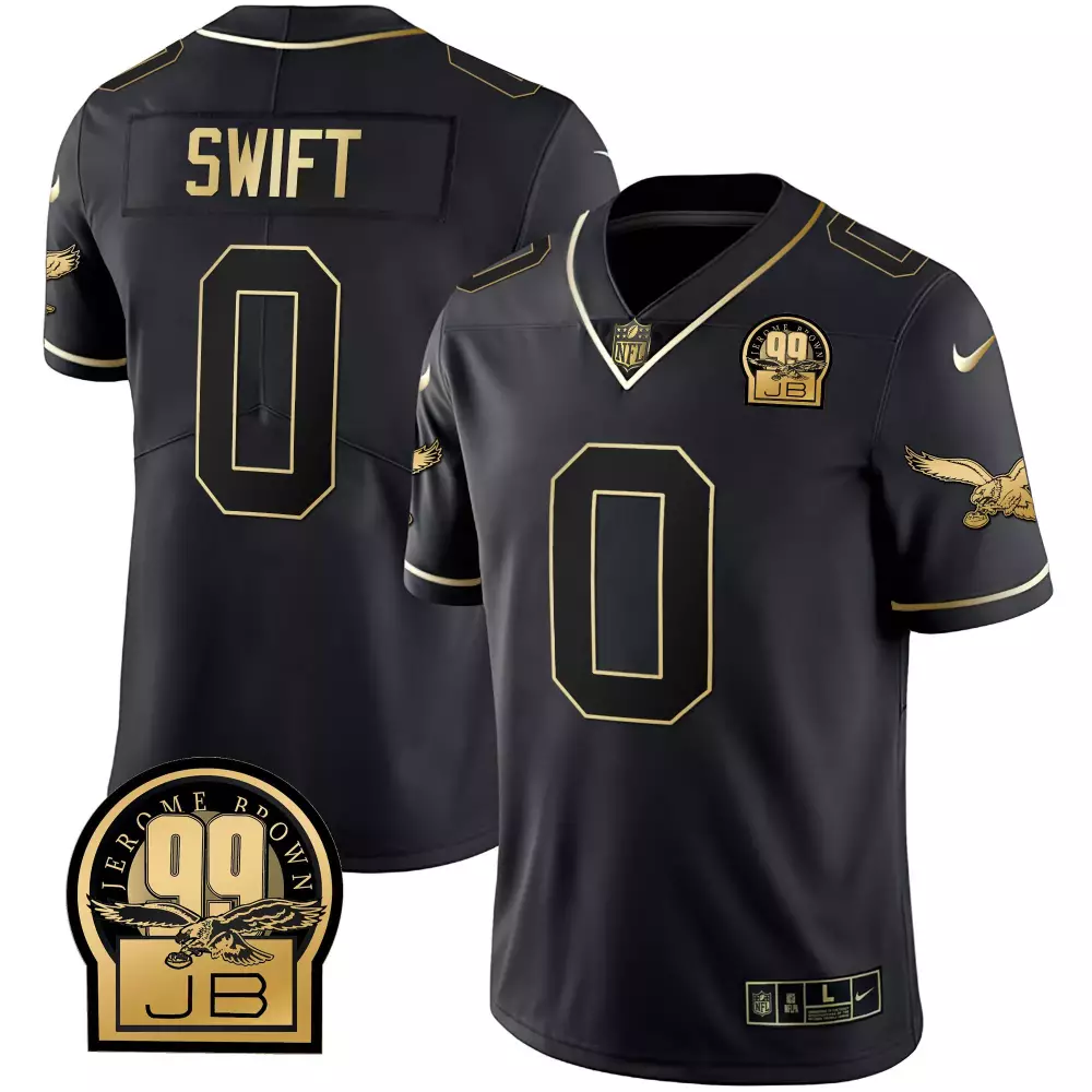 Swift 0 Philadelphia Eagles 2023 Stitched Black Jersey | Name Patch | Limited Edition Fan Gear for Men