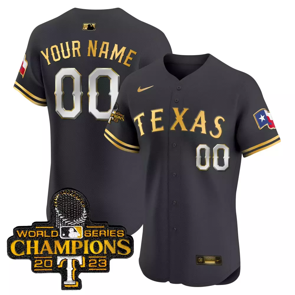 Texas Rangers 2023 World Series Champions Blue Stitched Jersey | Name Patch | Men’s Style | For Men, Women & You