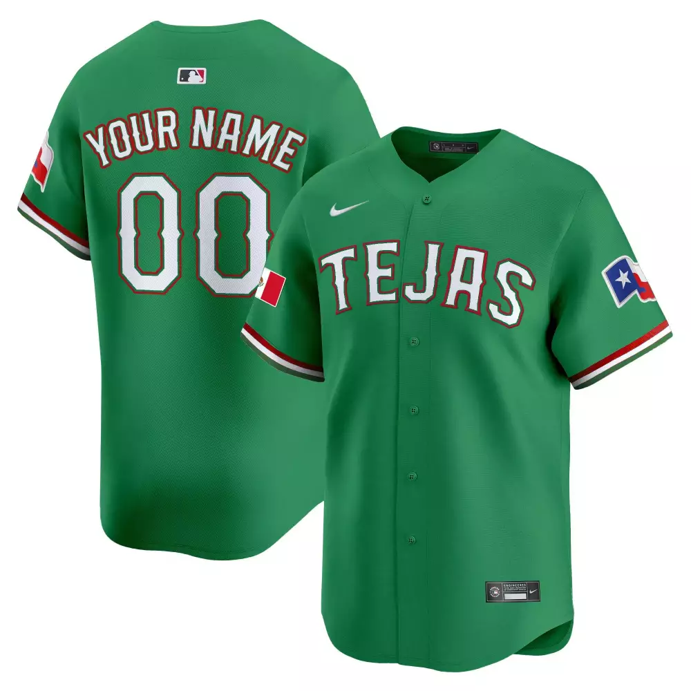 texas rangers green custom stitched jersey 2023 your name 00 men s style with name patch