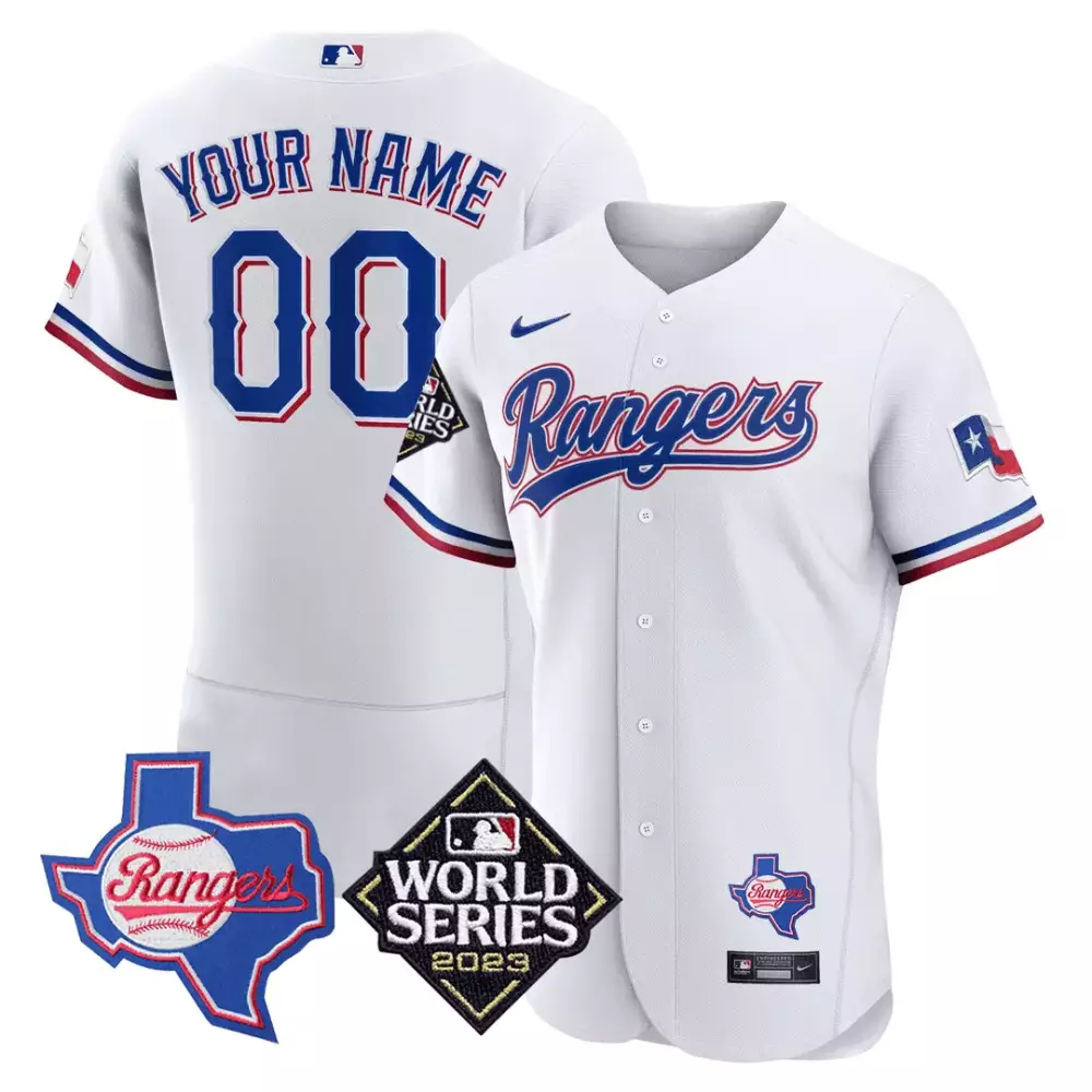 Texas Rangers White 2023 World Series Stitched Jersey | Premium Fan Gear for Men, Women & Youth | Celebrate the Champions