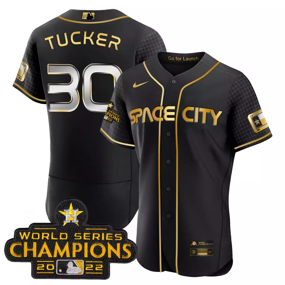 Tucker 30 Houston Astros Black 2022 World Series Champions Jersey | All Stitched | Limited Edition Fan Gear | For Men, Women & Youth