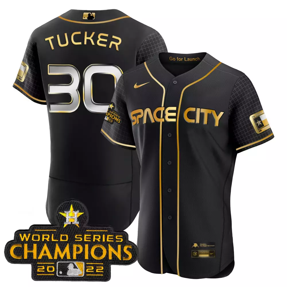 Tucker 30 Houston Astros Black 2022 World Series Champions Jersey | All Stitched | Limited Edition Fan Gear | For Men, Women & Youth