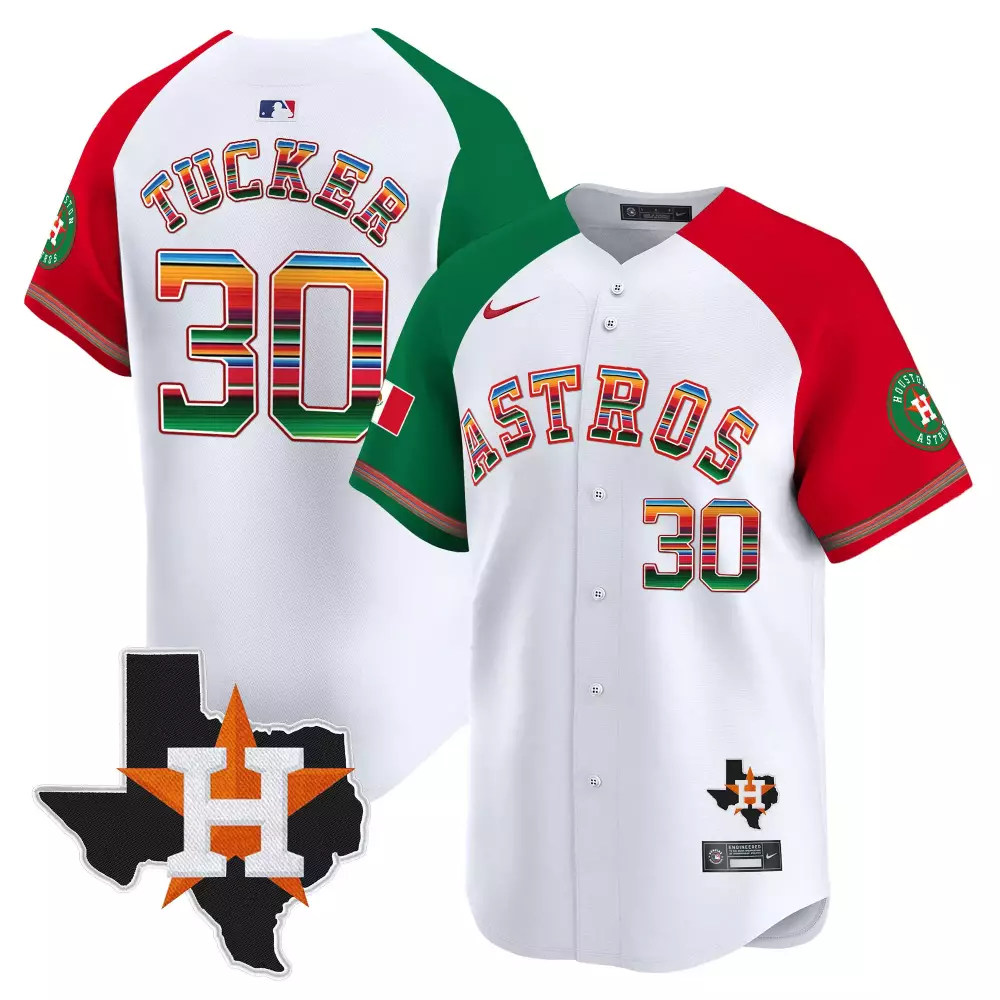 Tucker 30 Houston Astros White All Stitched Jersey | 2023 Jackie Robinson Name Patch | Fan Gear for Game Day | For Men, Women & Youth