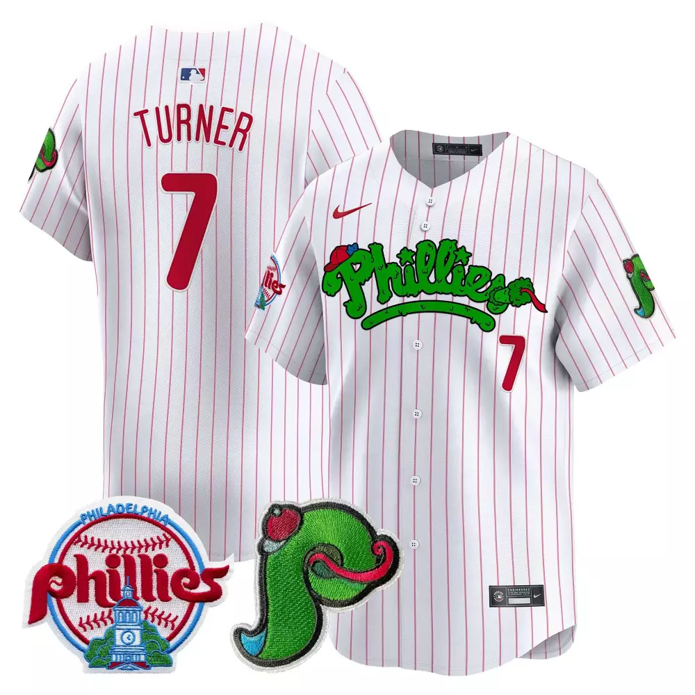 Turner 7 Philadelphia Phillies Stitched Jersey | Blue Unisex 2025 Name Patch | Limited Edition Fan Gear | For Men, Women & Youth