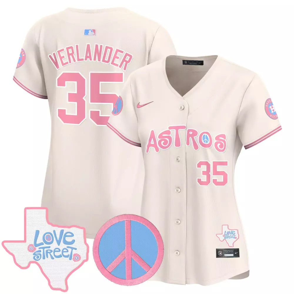 verlander 35 houston astros love street pink women s all stitched jersey 2023