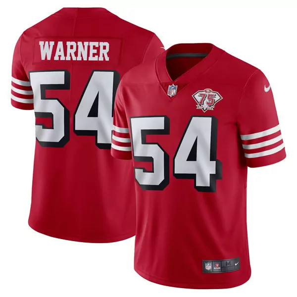 Warner 54 San Francisco 49ers 2023 Black Stitched Jersey | All Stitched Name Patch for Men | For Men, Women & Youth