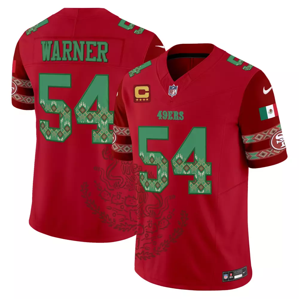 Warner 54 San Francisco 49ers 2023 Stitched Jersey | Red Name Patch | Limited Edition Fan Gear | For Men, Women & Youth