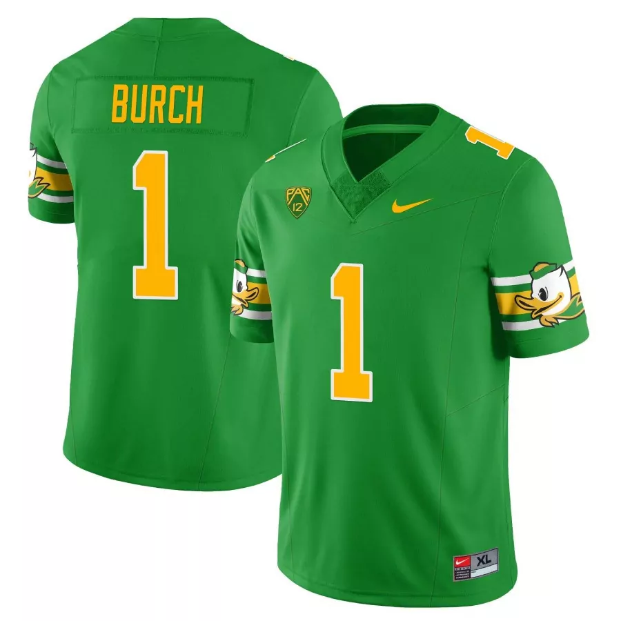 burch 1 men s stitched oregon ducks green jersey 1984 name patch