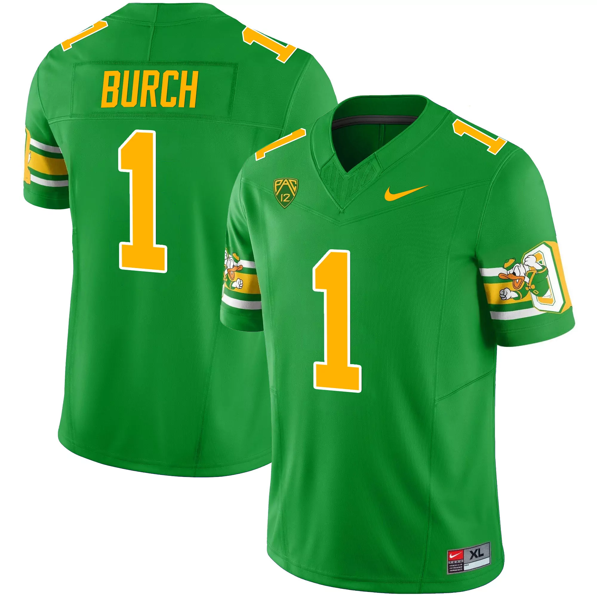 burch 1 men s stitched oregon ducks green jersey 1984 name patch