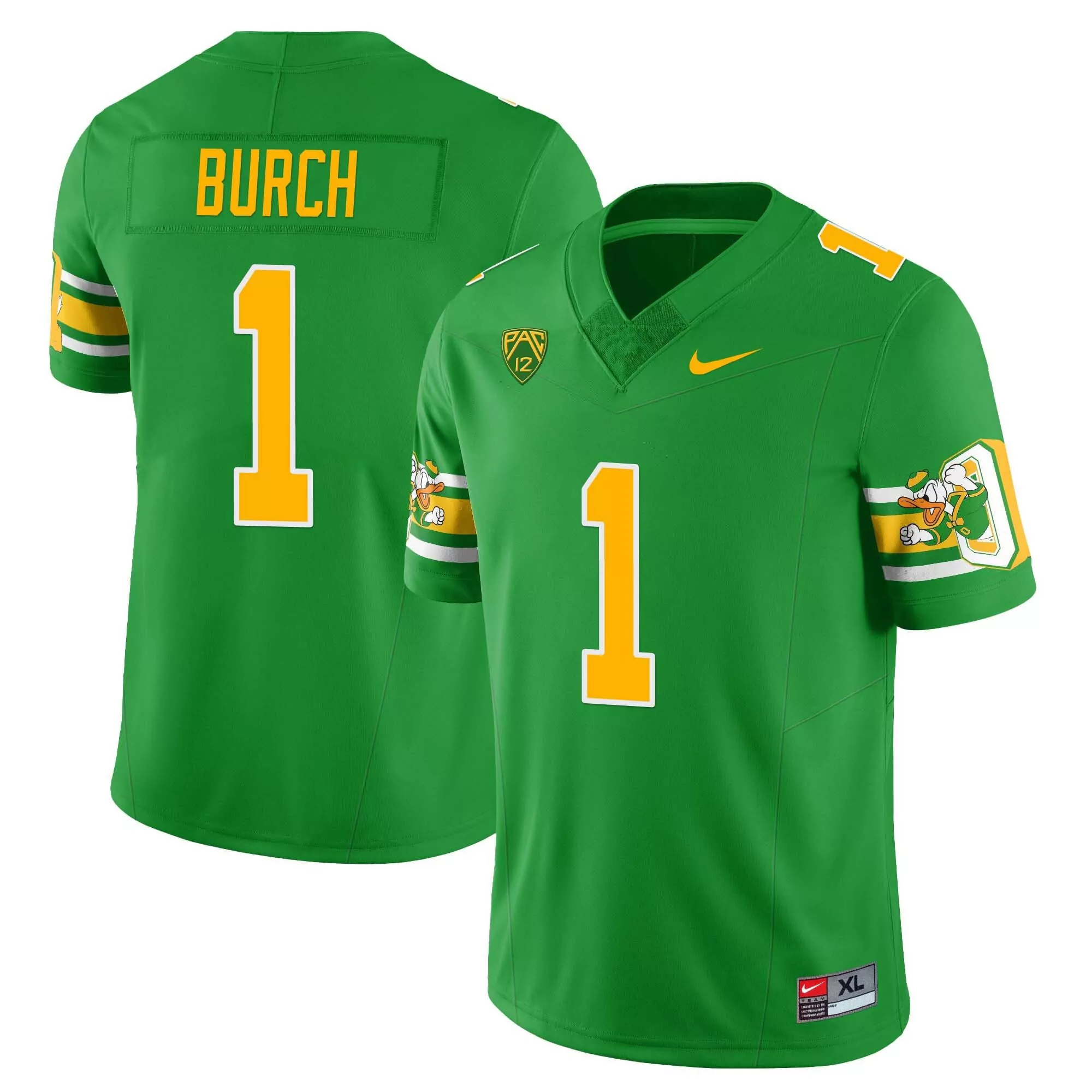 burch 1 men s stitched oregon ducks green jersey with name patch 1984 throwback style