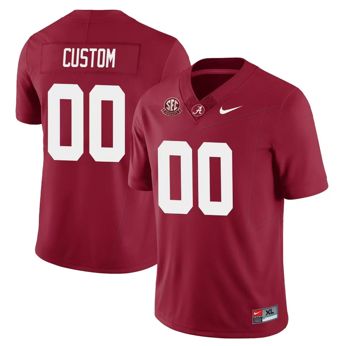 custom 00 alabama crimson tide football jersey all stitched gray men 2023 name patch