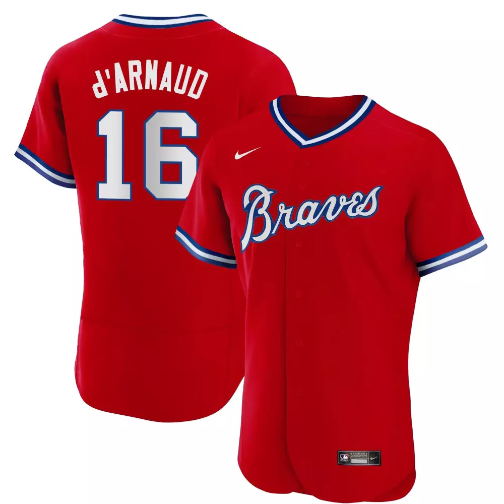 d arnaud 16 atlanta braves red stitched jersey men s style name patch 2023