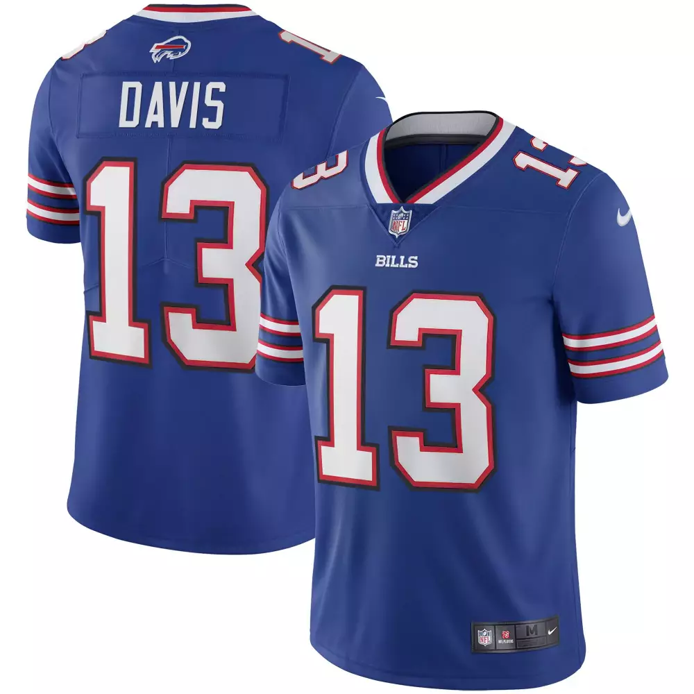 davis 13 buffalo bills women s all stitched vapor jersey 2023 red blue design