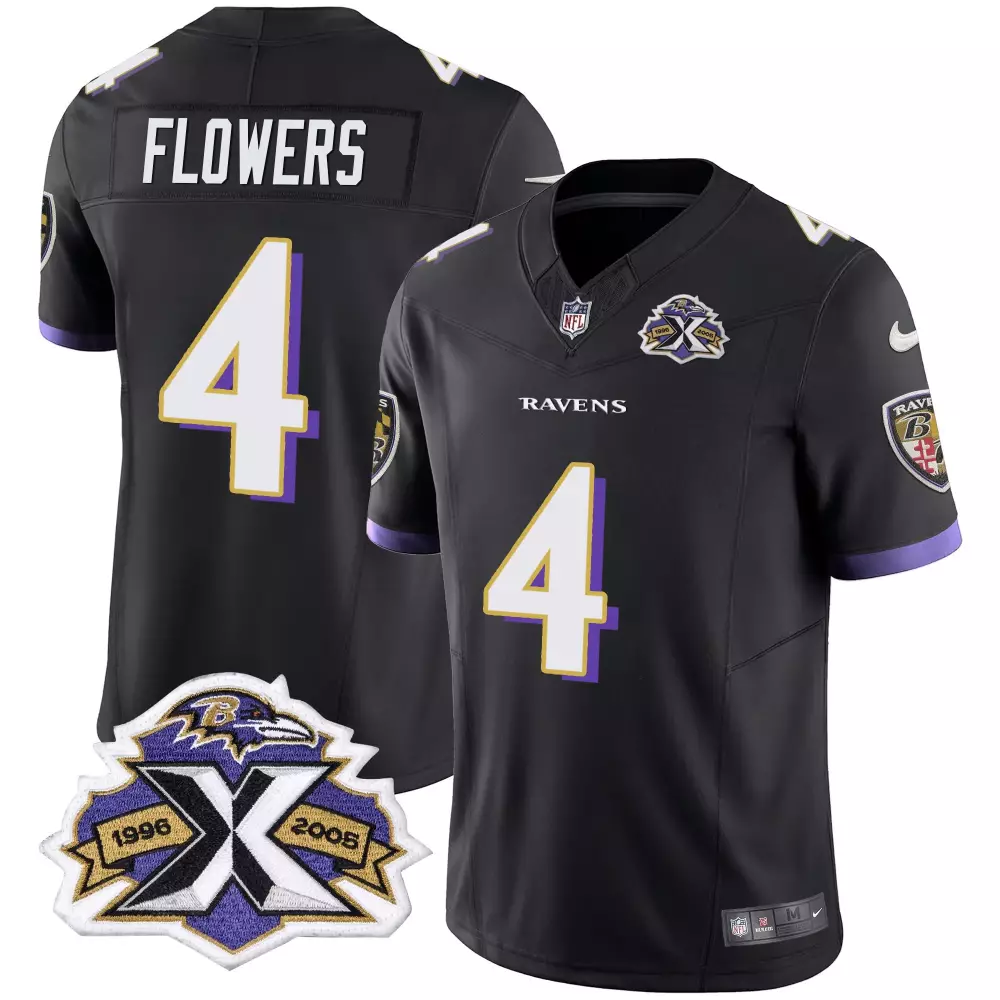 Edwards 35 Baltimore Ravens 2023 Men's Vapor Jersey | All Stitched | Black Maryland Flag Design | For All Fans