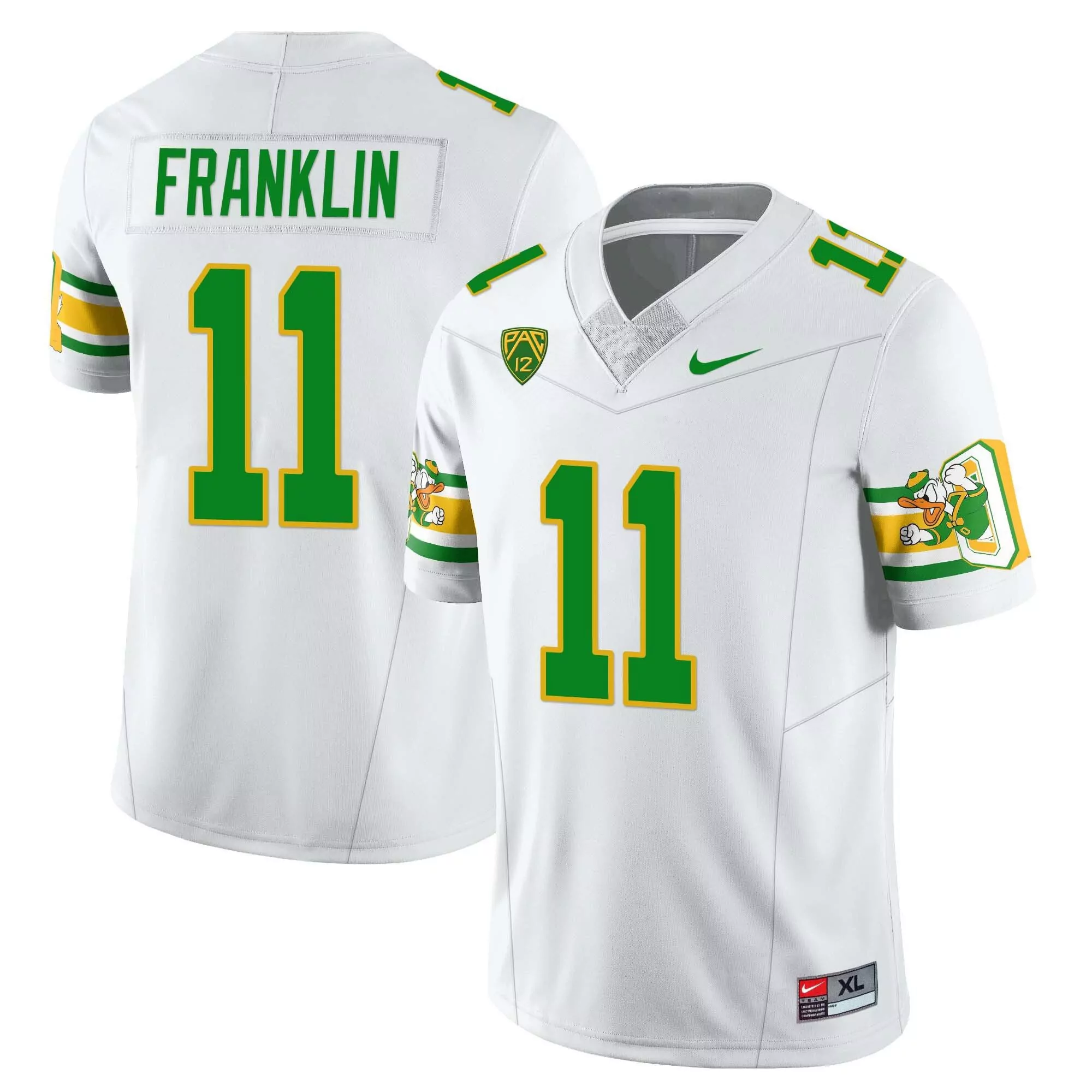franklin 11 men s stitched oregon ducks green jersey 1984 name patch 1