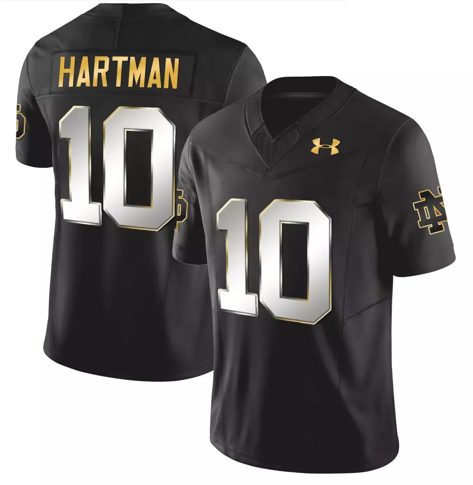 hart 5 men s notre dame fighting irish green all stitched jersey 2023 name patch