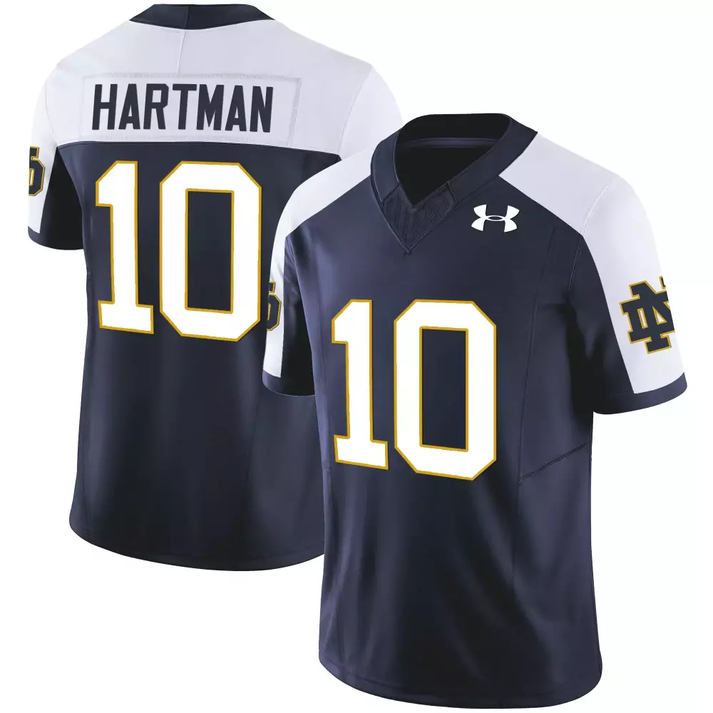 hart 5 men s notre dame fighting irish green all stitched jersey 2023 name patch
