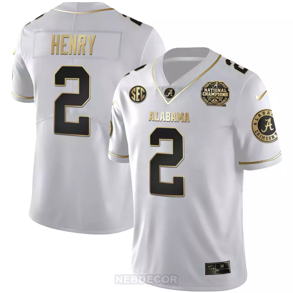 Henry 2 Alabama Crimson Tide Split Vapor Jersey | All Stitched with Name Patch 2023 | Limited Edition for Men, Women & Youth