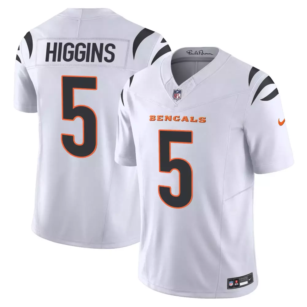 Higgins 5 Cincinnati Bengals 2023 Men's Vapor Jersey | Black Jungle Born Edition | Stitched Fan Gear for Men, Women & Youth