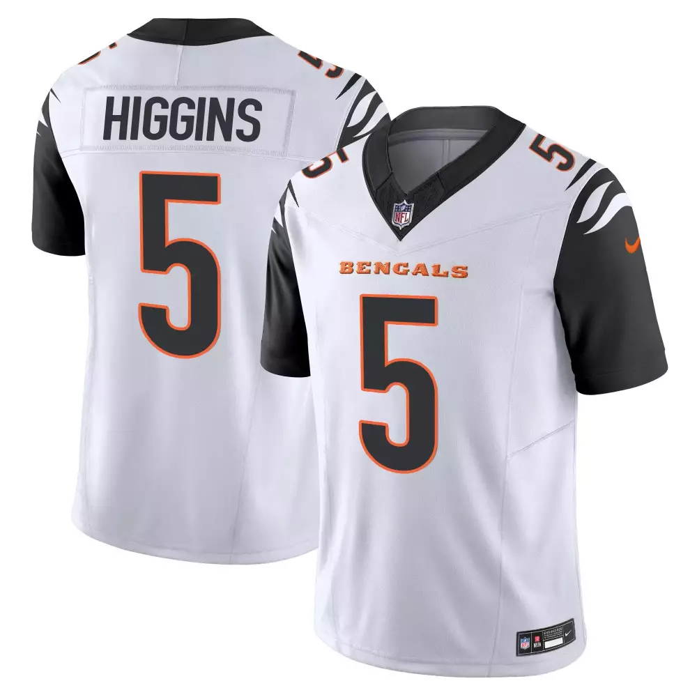 Higgins 5 Cincinnati Bengals 2023 Women's Black Stitched Jersey | With Name Patch | Fan Gear for Men, Women & Youth