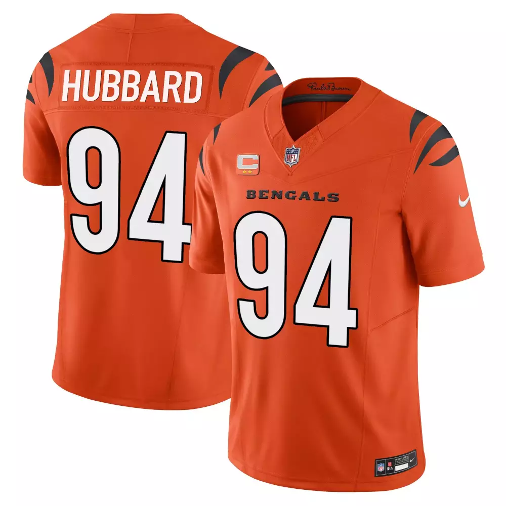 Hubbard 94 Cincinnati Bengals 2023 Men's Black Stitched Jersey | Name Patch | Replica Fan Gear | For Men, Women & Youth