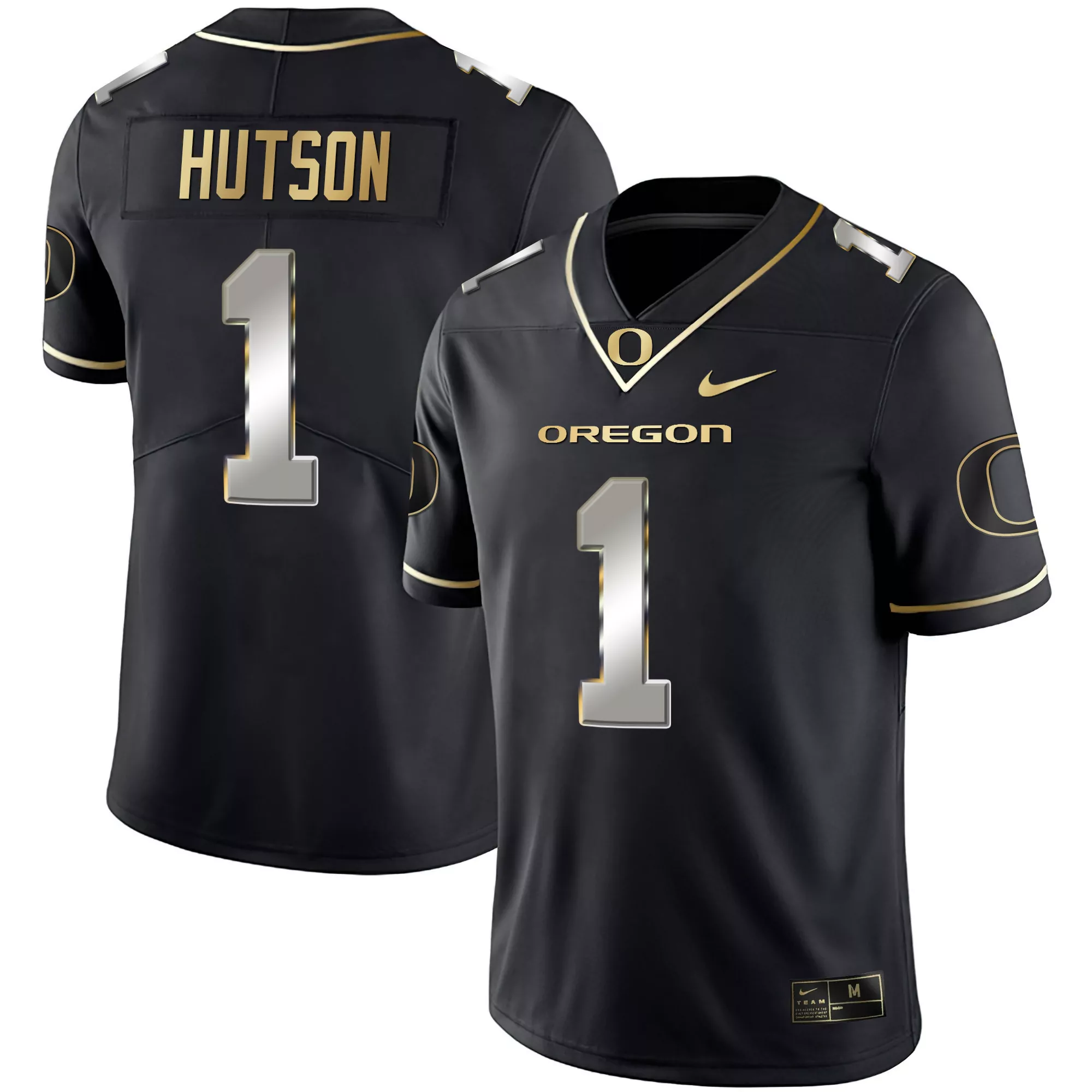 hutson 1 men s oregon black limited all stitched jersey with name patch 2023