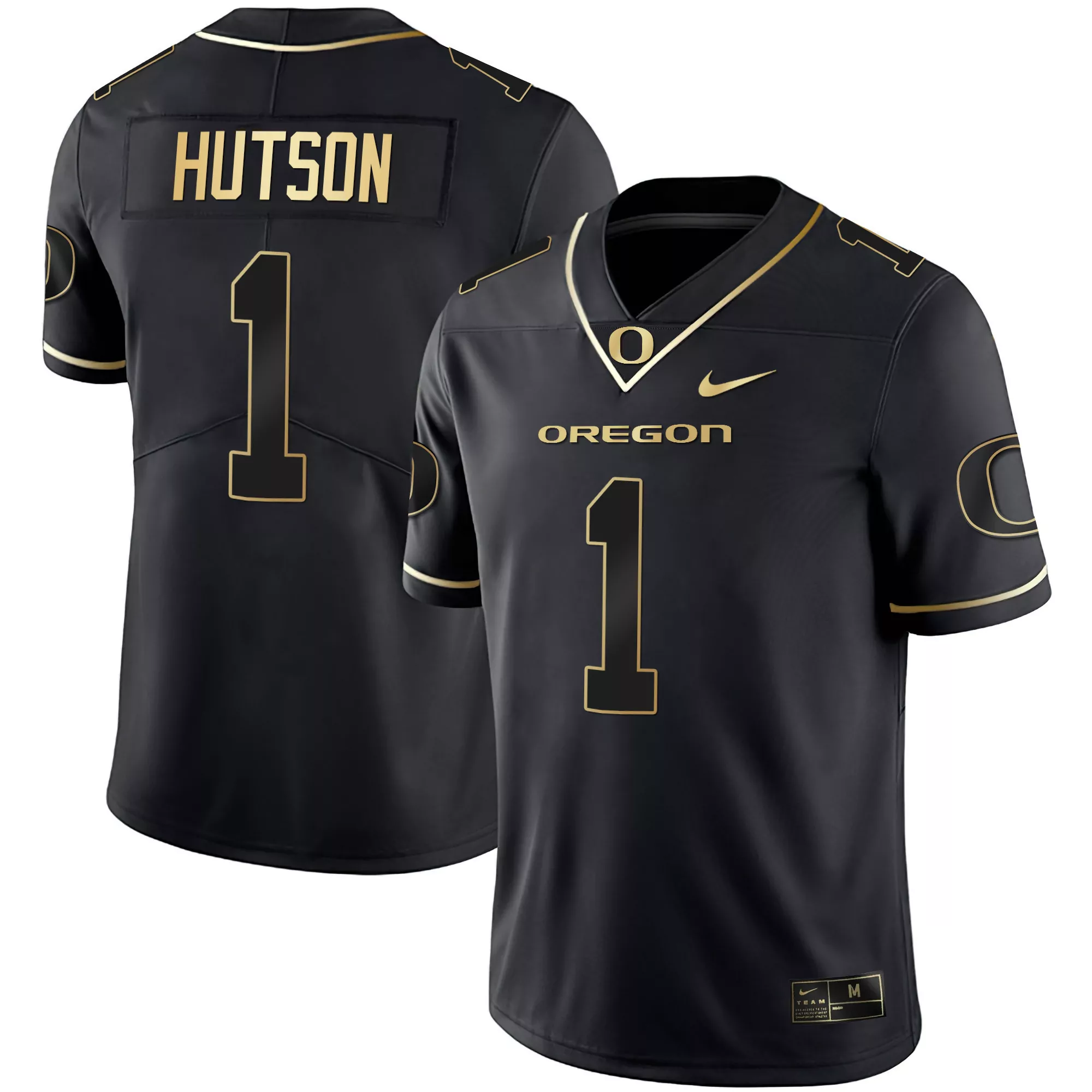 hutson 1 men s oregon black limited all stitched jersey with name patch 2023