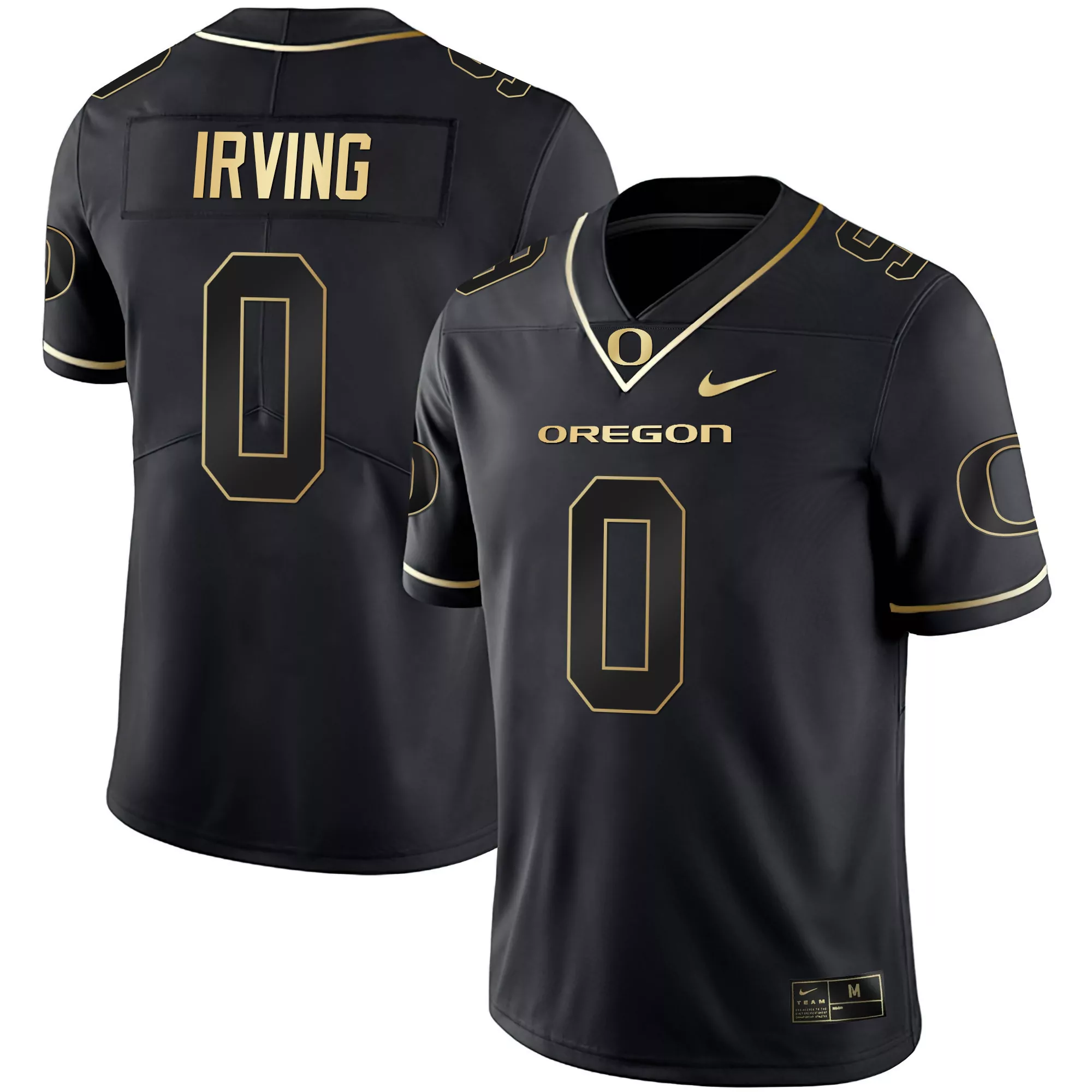 irving 0 men s oregon black limited stitched jersey with name patch 2023