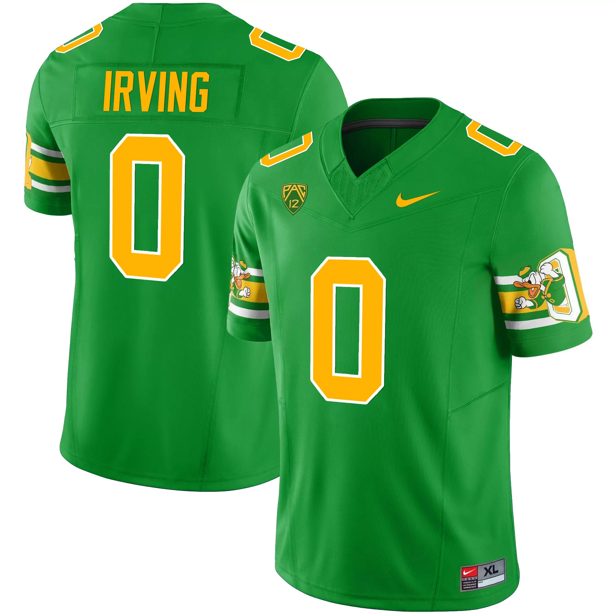 irving 0 men s oregon ducks stitched white jersey with name patch 2023