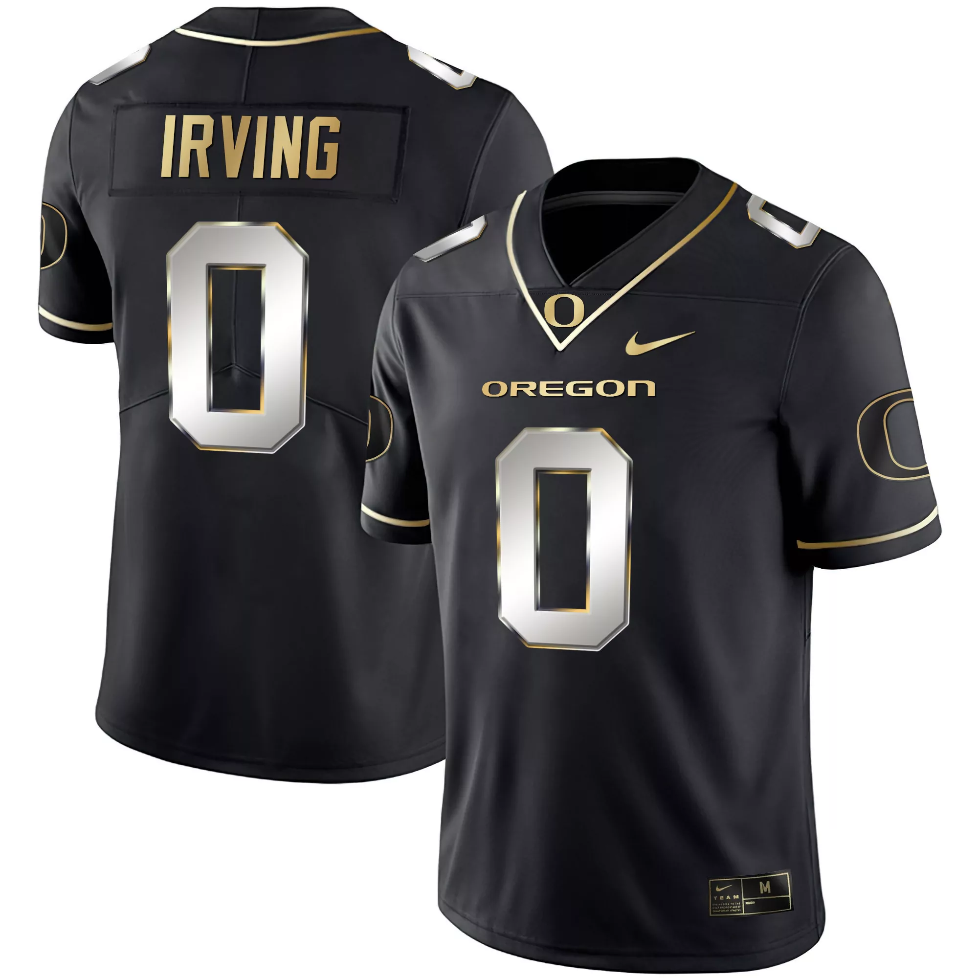 irving 0 men s oregon black limited stitched jersey with name patch 2023