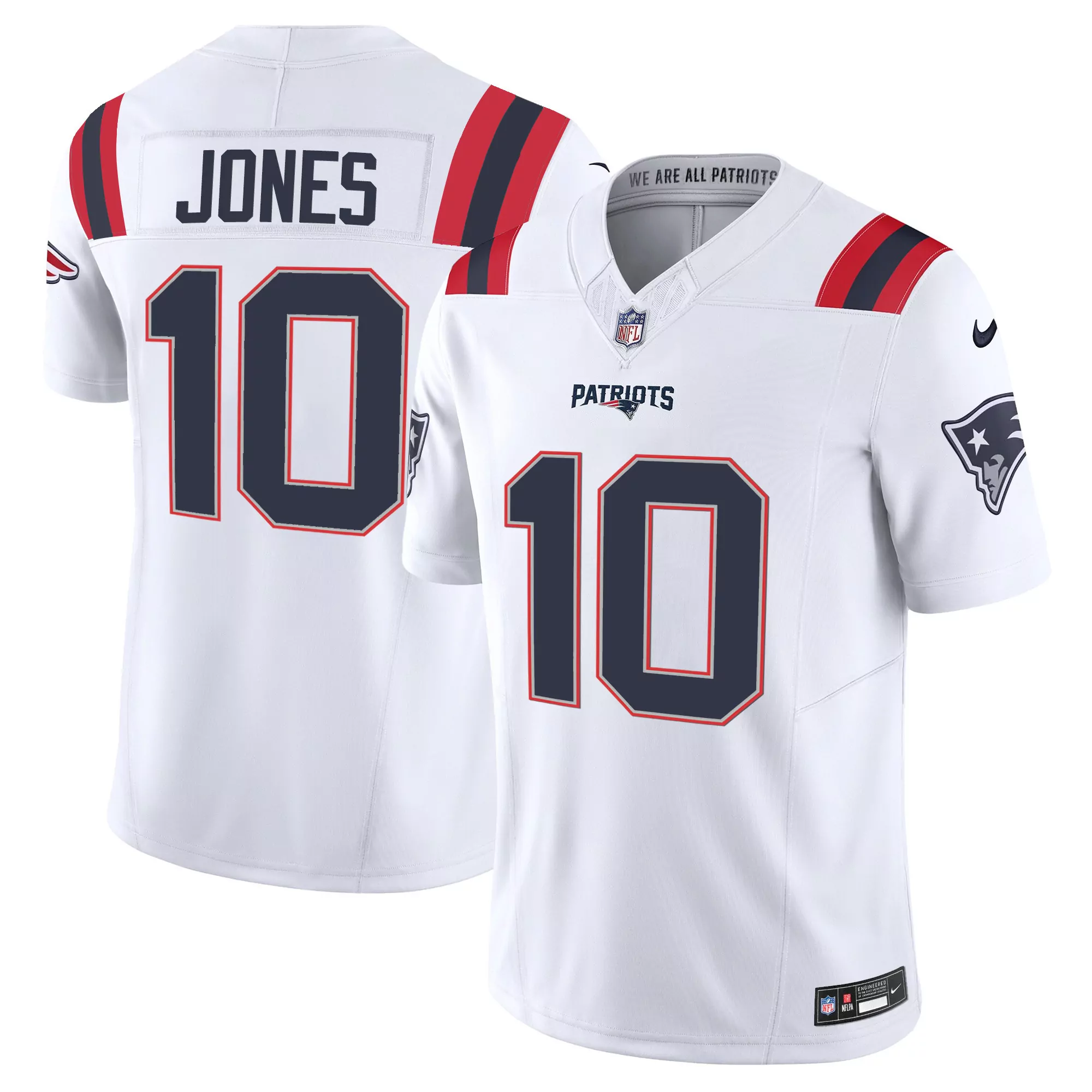 jones 10 new england patriots men s white all stitched jersey name patch 2023